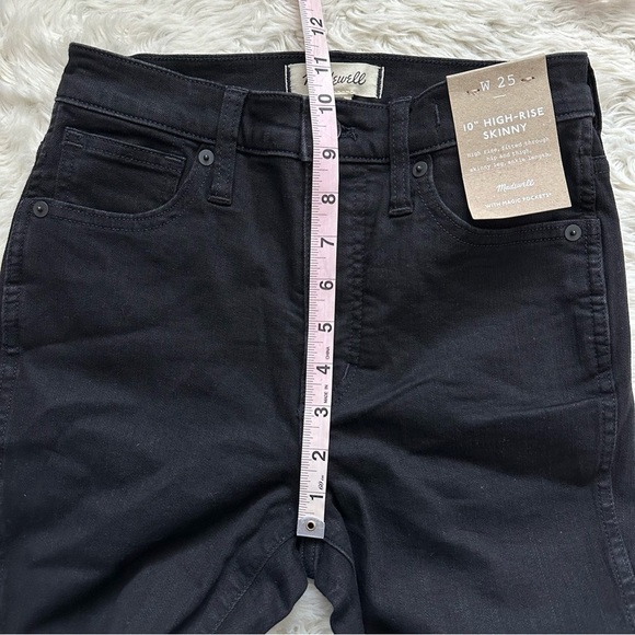 Madewell Jeans 10" High-Rise Skinny Stretch Black 25 NWT New - Picture 11 of 12